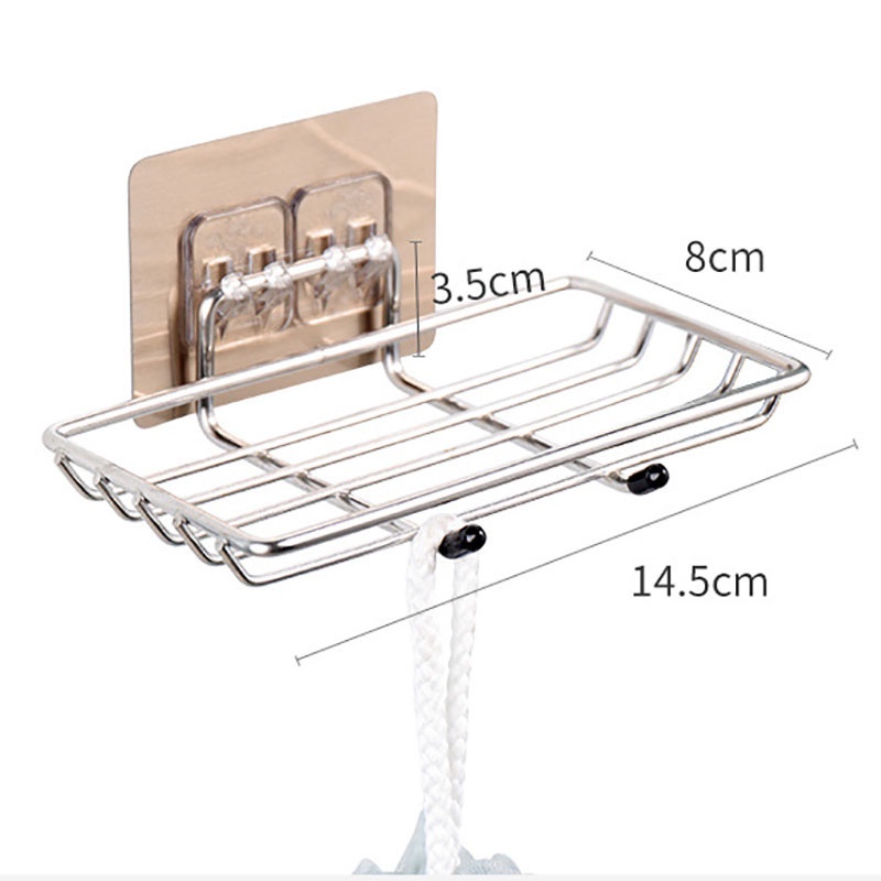 Stainless Steel Soap Rack Wall Mounted Soap Holder Soap Sponge Dish ...