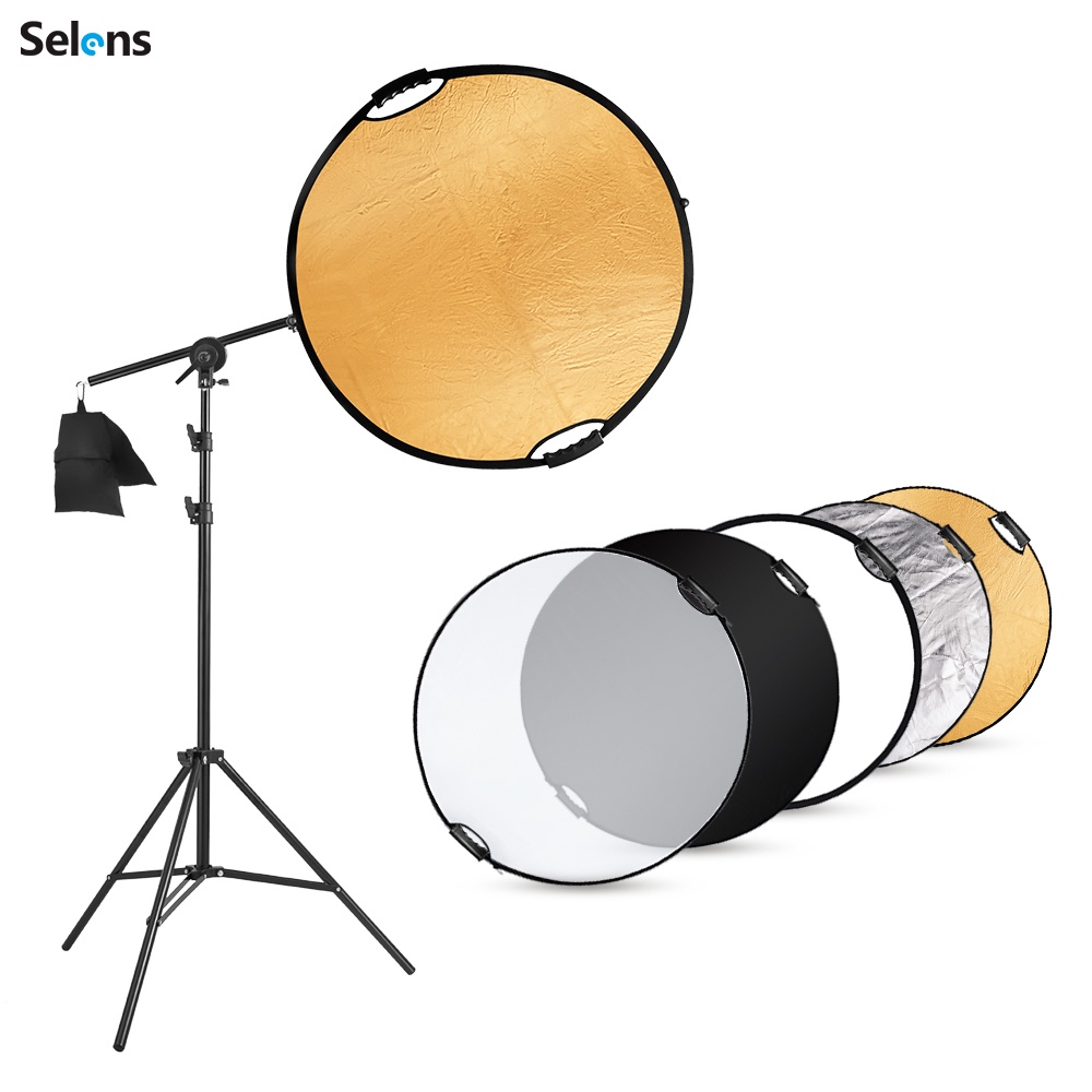 Selens Photography Reflector Holder Stand Kit 32in / 80cm 5in1