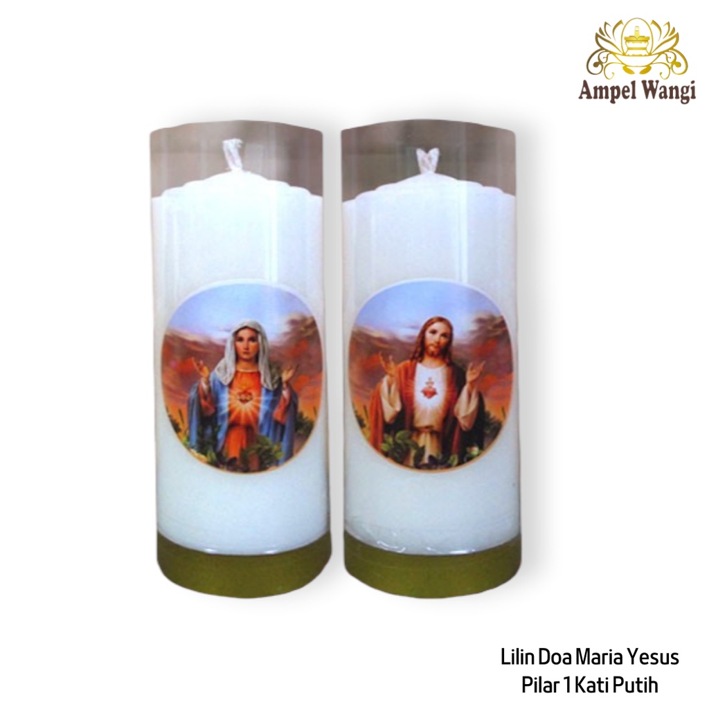 LILIN PUTIH Mary Jesus Prayer Candle 1 Kati White Shopee Philippines
