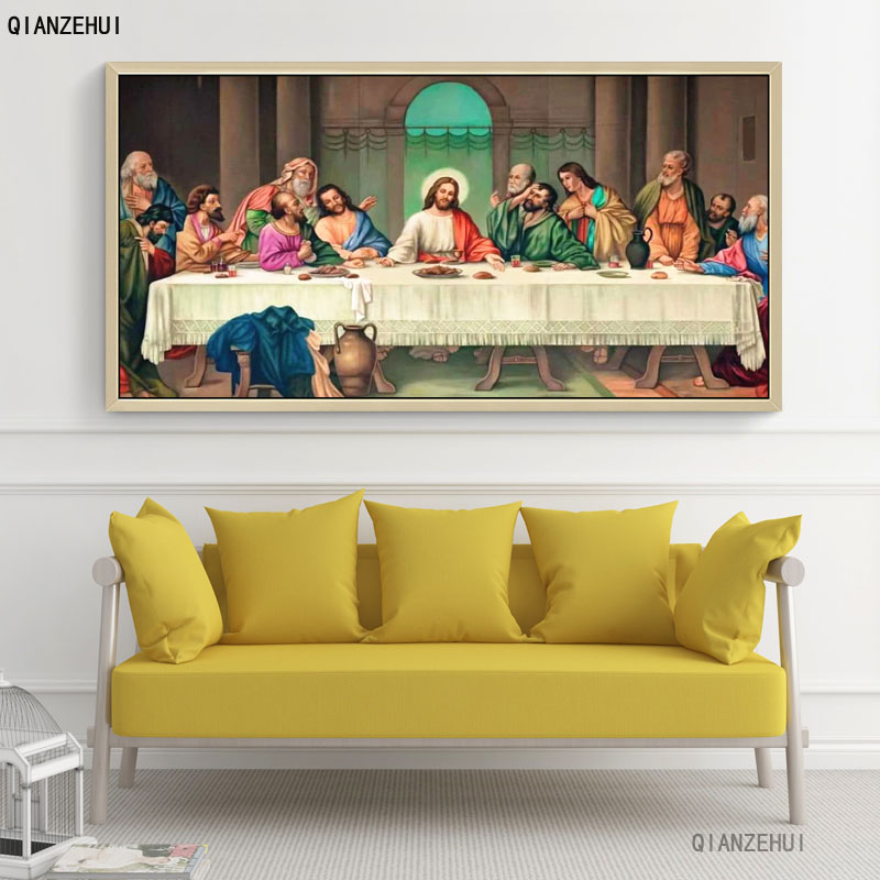DIY Diamond Embroidery, Round Full Diamond beads The Last Supper ...