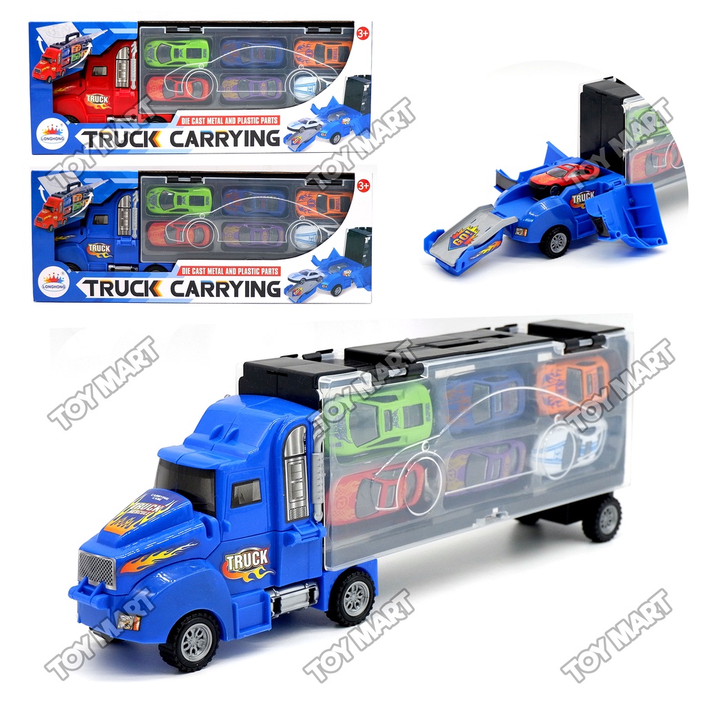 Mechanical Diecast Super Truck w/ BuiltIn Ejector w/ Die Cast Cars