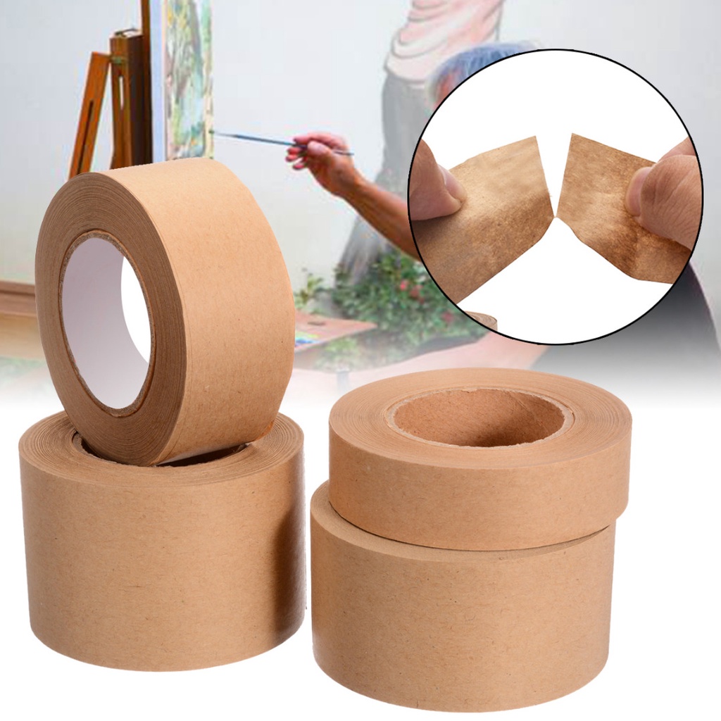 1 Roll/30 Meters Kraft Brown Paper Tape Paper Tape Gummed Tape Shopee