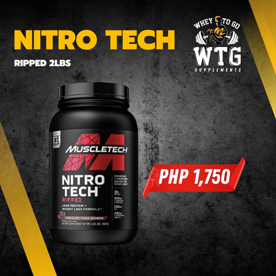 Muscletech Nitrotech Ripped Whey Protein 2lbs | Shopee Philippines