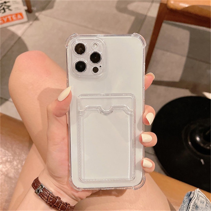 Card Bag Holder Clear Phone Case For Vivo Y17S Y16 Y02S Y02 Y22 Y22S ...