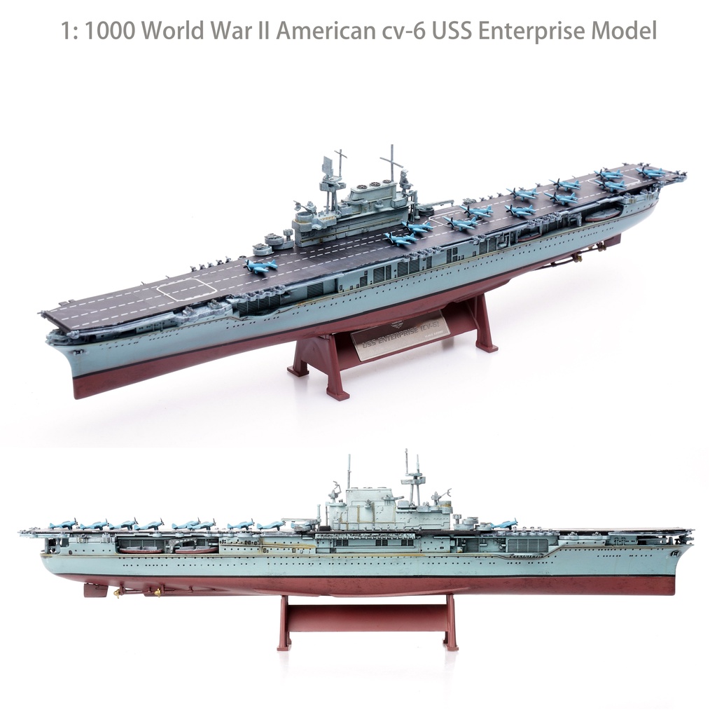 1: 1000 World War II American cv-6 USS Enterprise Model Finished ...