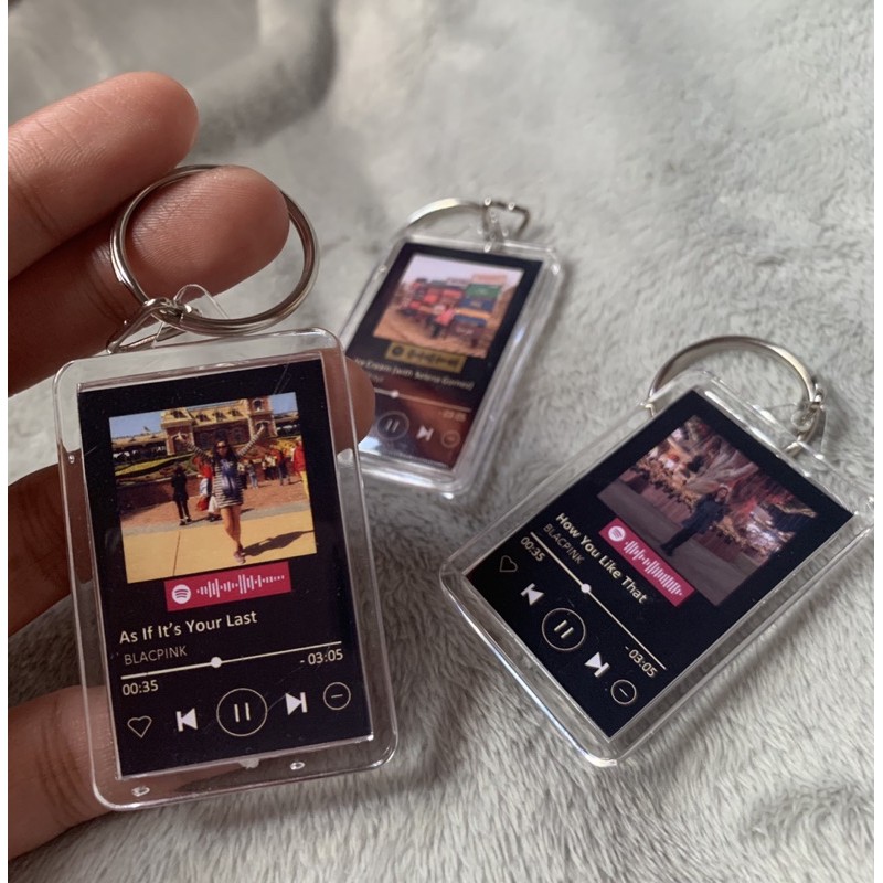 CUSTOMIZED KEYCHAIN SPOTIFY (BACK TO BACK PRINT) Shopee Philippines