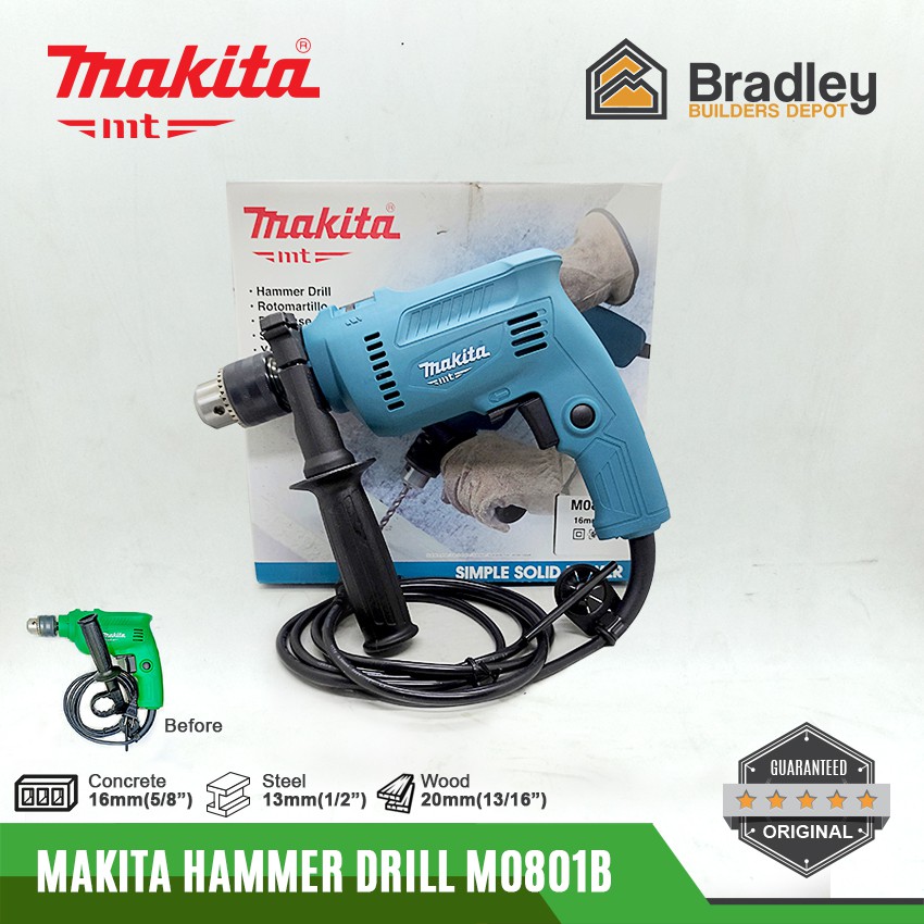 Makita hammer drill deals m0801m