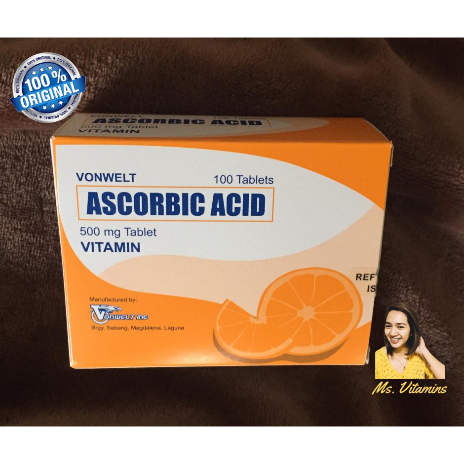 Vonwelt (Ascorbic Acid) Vitamin C 500mg/tab 100 tablets per box FDA