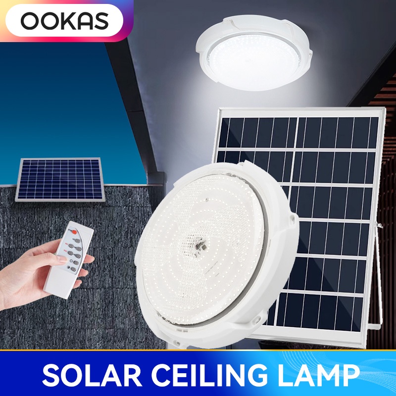 OOKAS 3 years warranty solar LED indoor ceiling chandelier, remote control solar light indoor