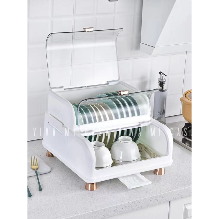 Dish rack with cover shopee hot sale