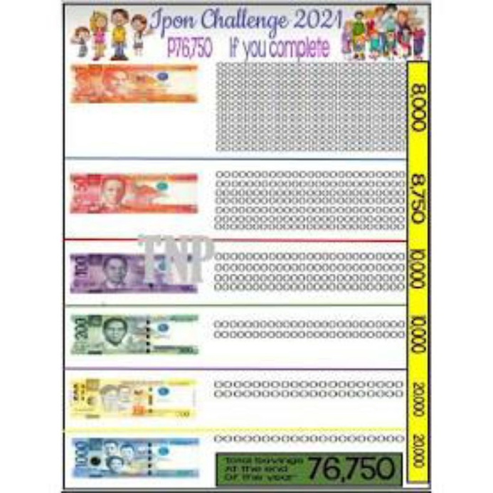 20242025 ipon challenge sticker/chart Shopee Philippines