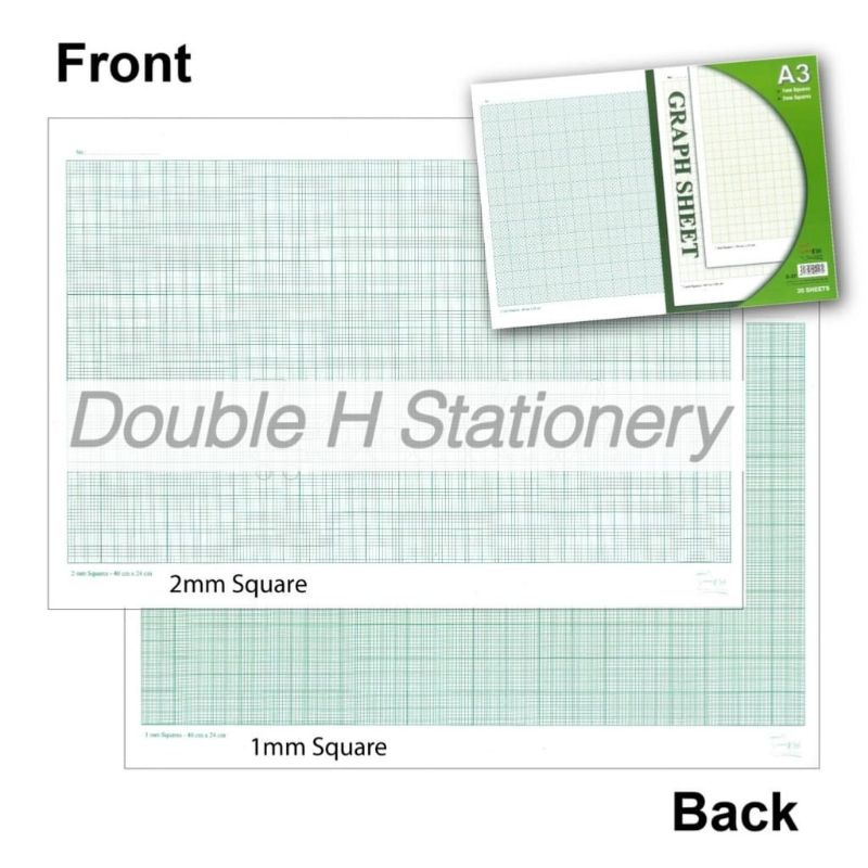 (Uni) A3 Graph Paper / Kertas Graf (S-27) Both Sides | Shopee Philippines