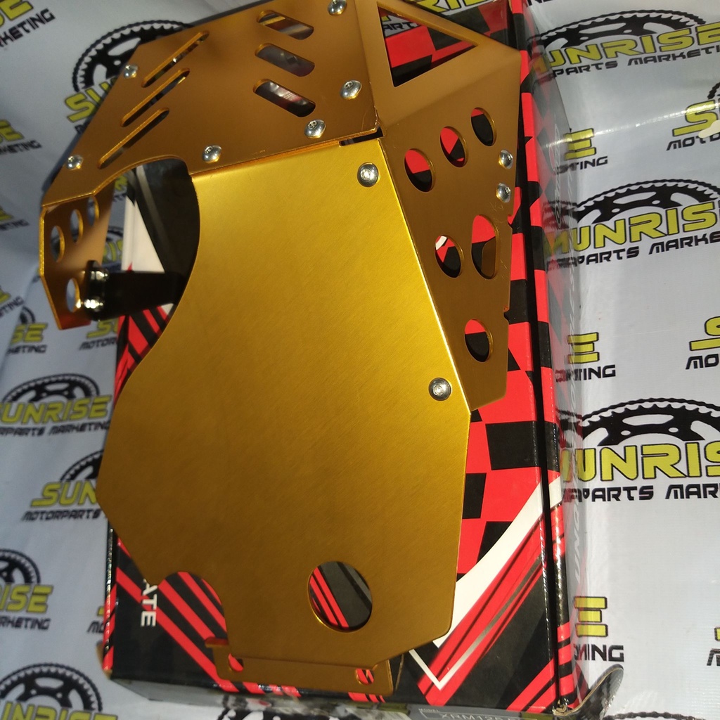 OKM-RACING BRAND SKID PLATE FOR XRM125 Fi IN COLORS RED, ORANGE AND ...