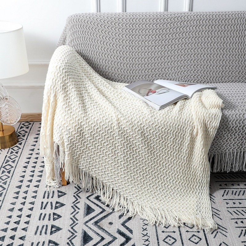 Sofa Blanket Bed End Blanket Knitted Blanket Air Conditioning Blanket ...