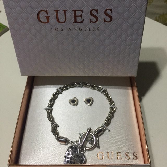 Guess bracelet shop and earrings set