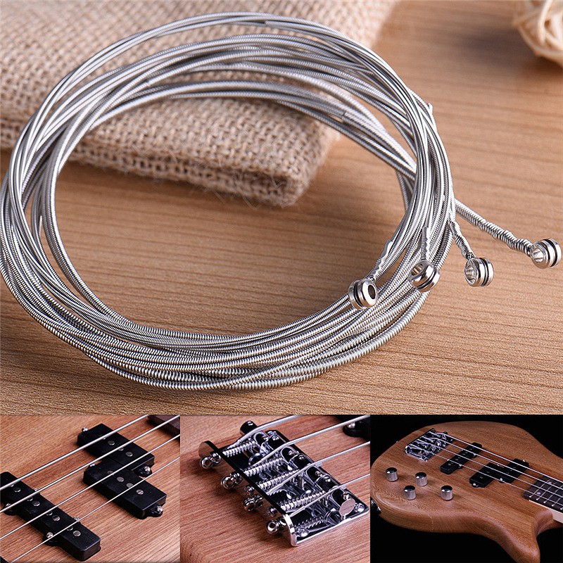 4 Pcs Stainless Steel Strings Bass Guitar Parts Accessories