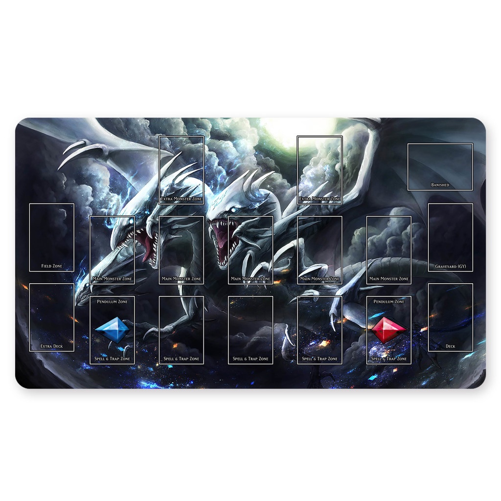 HOT OCG Playmat Blue-eyes Ultimate Dragon Dark Magician Duel Monsters ...