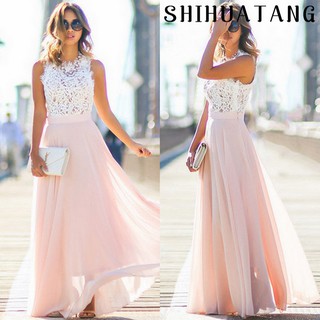 dress lace top chiffon bottom