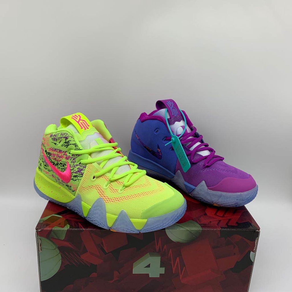 Kyrie 4 green and purple sale