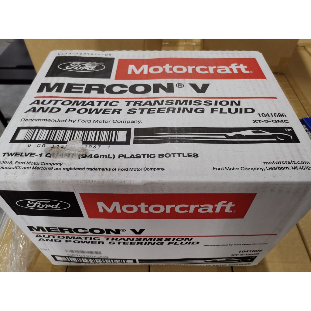 Motorcraft® MERCON® V Automatic Transmission and Power Steering