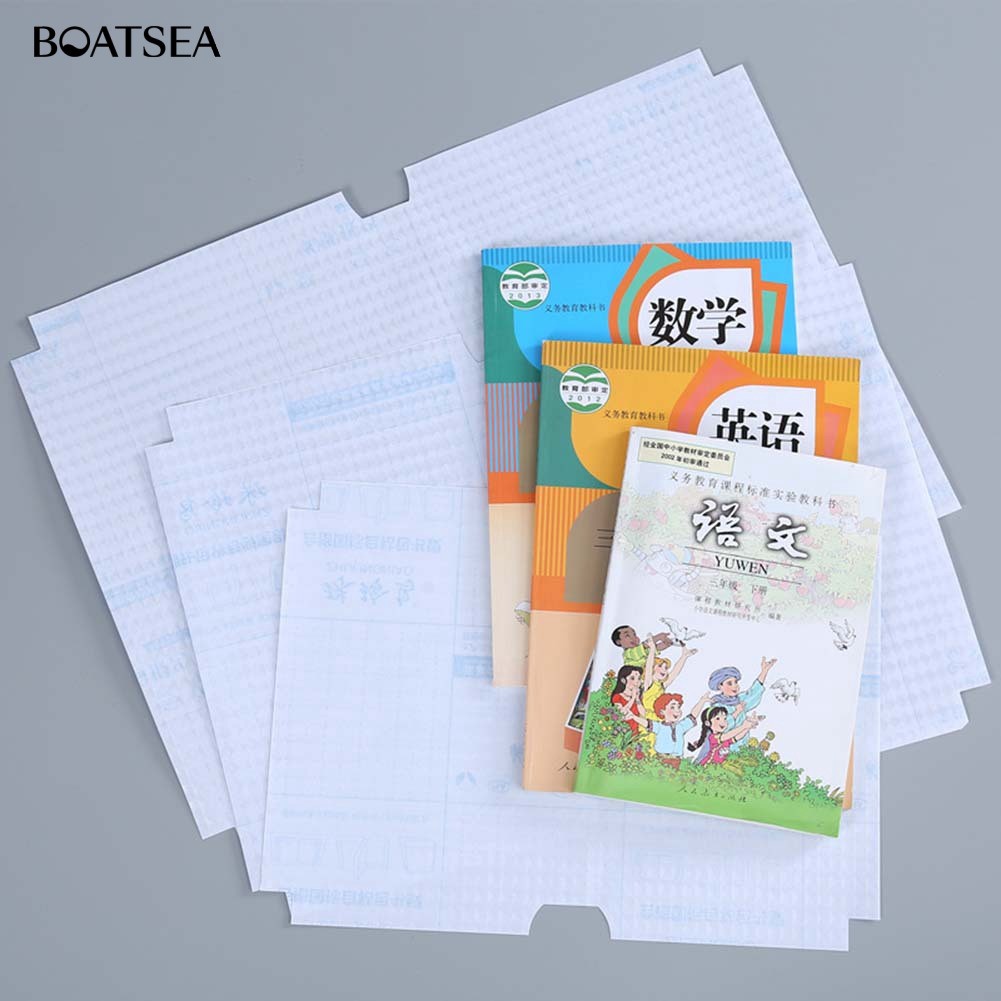 Boatsea 10Pcs Matte Clear Adhesive Textbook Case Book Jacket Cover