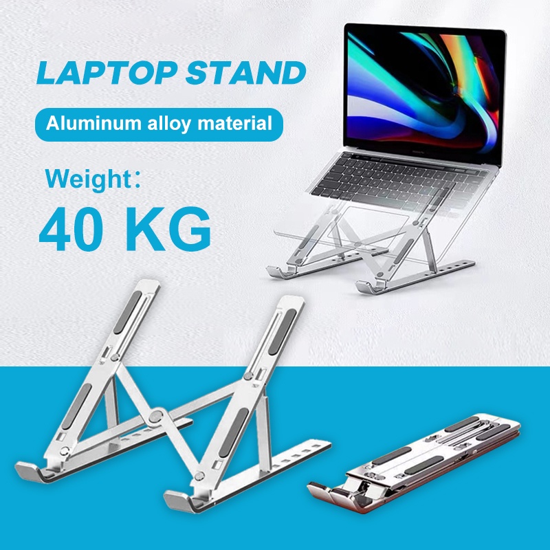 Aluminum Laptop Stand Laptop Stand Desktop Ventilated Folding Ultra Stand Shopee Philippines