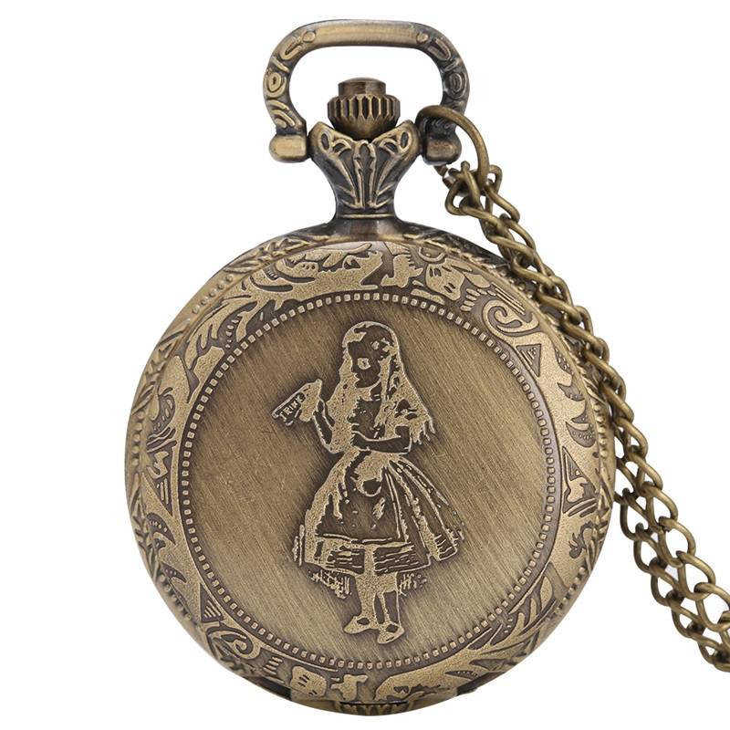 Vintage Alice In Wonderland Rabbit Steampunk Analog Quartz Pocket Watch ...