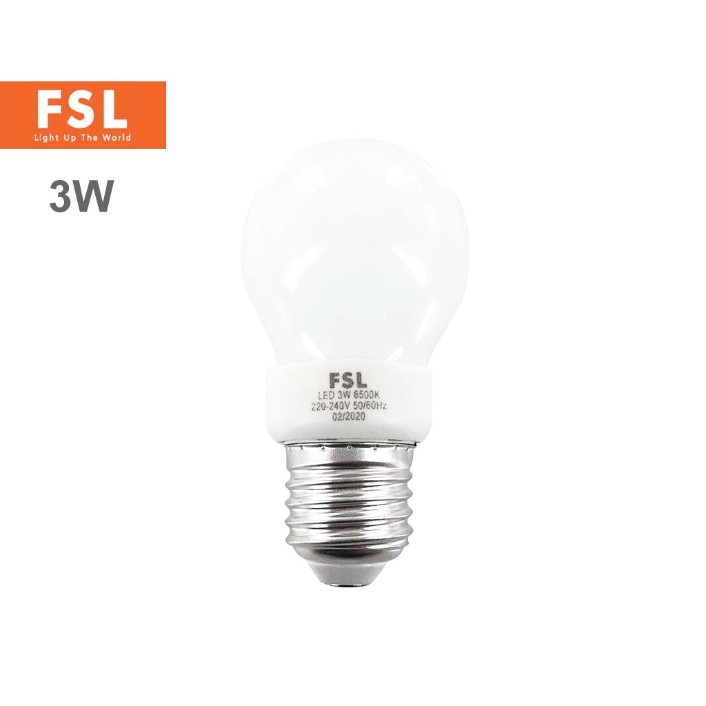 FSL 3W LED Light Bulb Mercury-free AC220-240V 50/60Hz Energy Saving ...