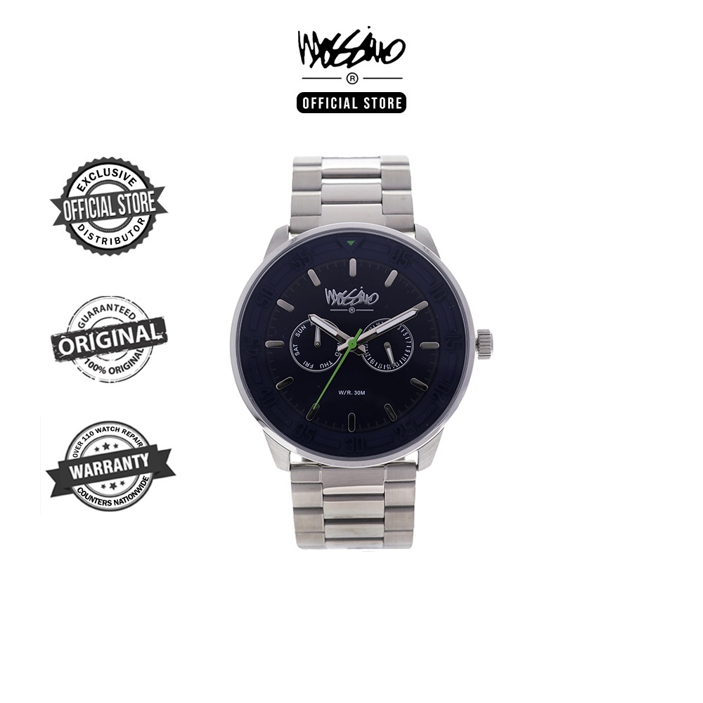 Mossimo Vince Silver Stainless Steel Bracelet Analog Watch MS 1808G SSBLU Shopee Philippines