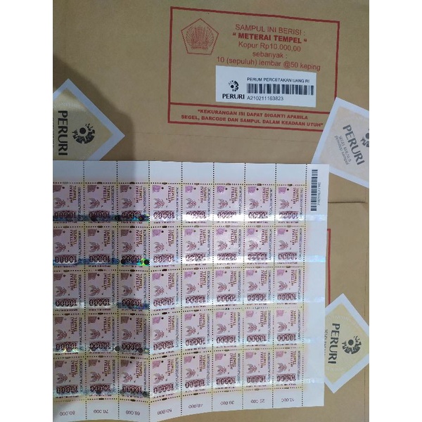 Original Stamp Seal 10000 6000 peruri Post Office | Shopee Philippines