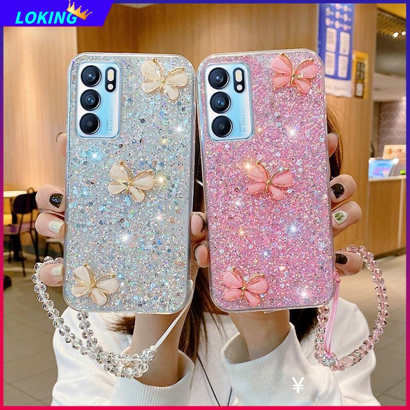 Casing For OPPO Reno 10 11 Pro 11F 8T 8Z 7 7Z 5 3D Bling Glitter ...