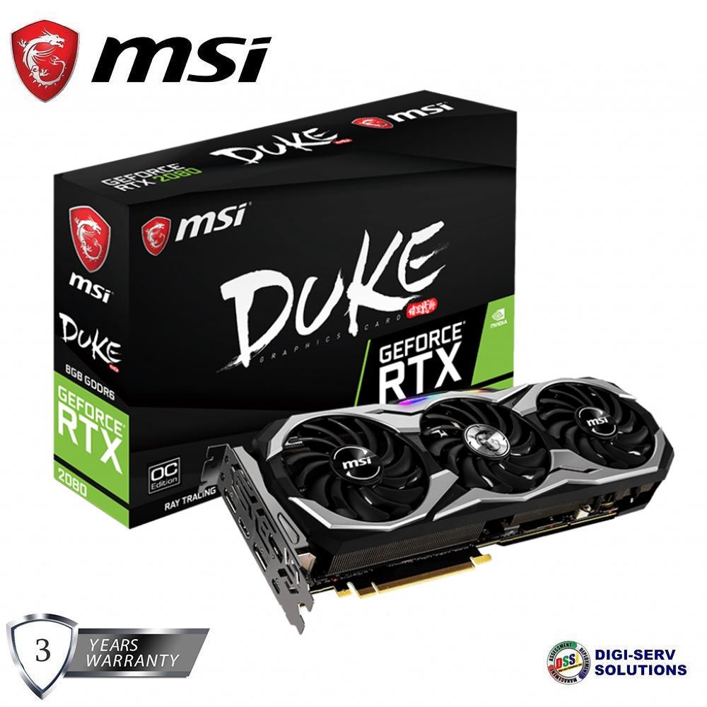 MSi GeForce RTX 2080 DUKE 8G OC Gaming Graphics Cards (GeForce-RTX-2080 ...