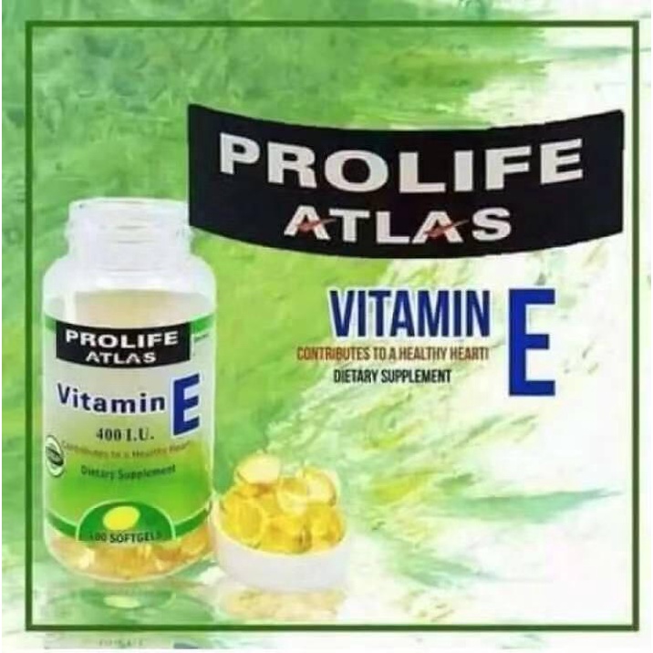 ( Set of 6 )(PROLIFE) Atlas Vitamin E 400IU (100 Softgels) | Shopee ...