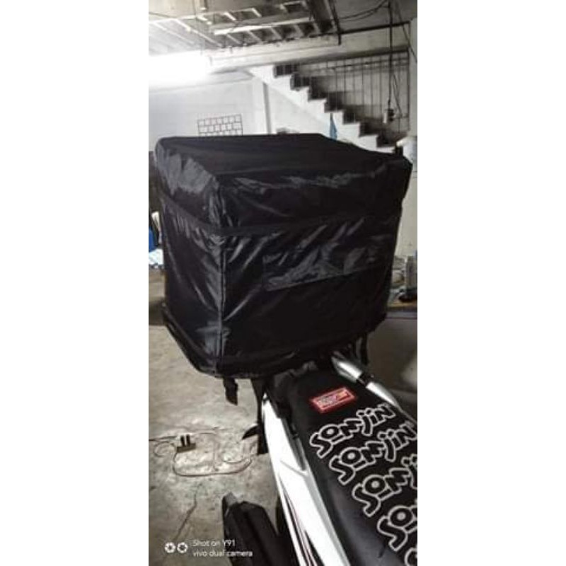 Lalamove bag cover with reflector (NYLON FABRIC LINING BLACK)