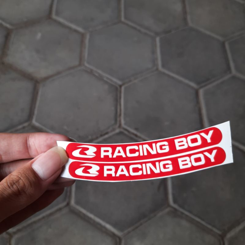 MERAH RACING BOY Print Cut Stickers, Cheapest Pair of Red RCB ...
