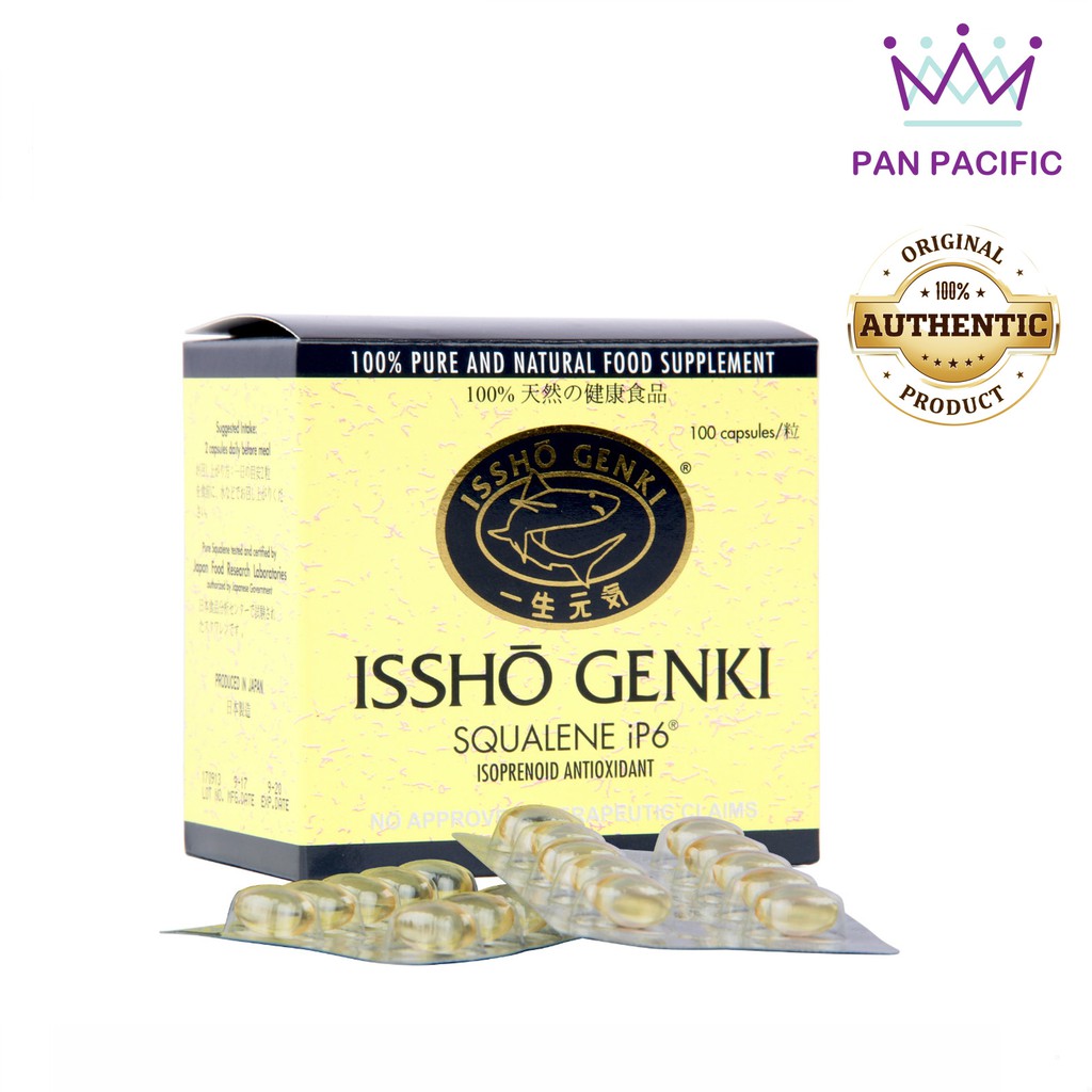 ISSHO GENKI SQUALENE Softgels 100 Capsule | Shopee Philippines