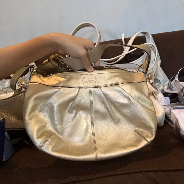 Preloved Japan Coach Bag Gold Shopee Philippines