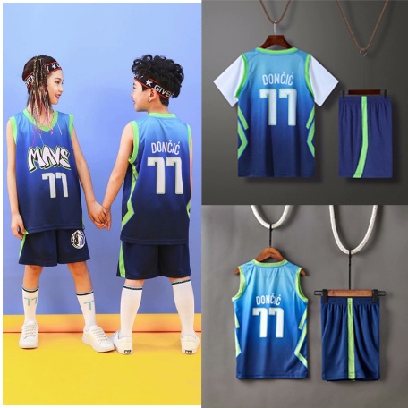 Luka Doncic 77 Dallas Mavericks Kids Jersey MAVS 2020 City Edition Jersey NBA Basketball Jersey