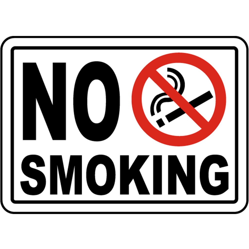 No Smoking - Laminated Signage - A4 Size | Shopee Philippines