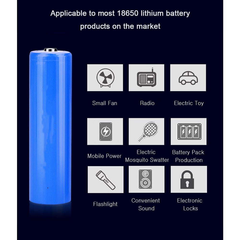 18650 mini Fan/wirelessmicrophone 1200mAh Battery Lithium Li-ion ...