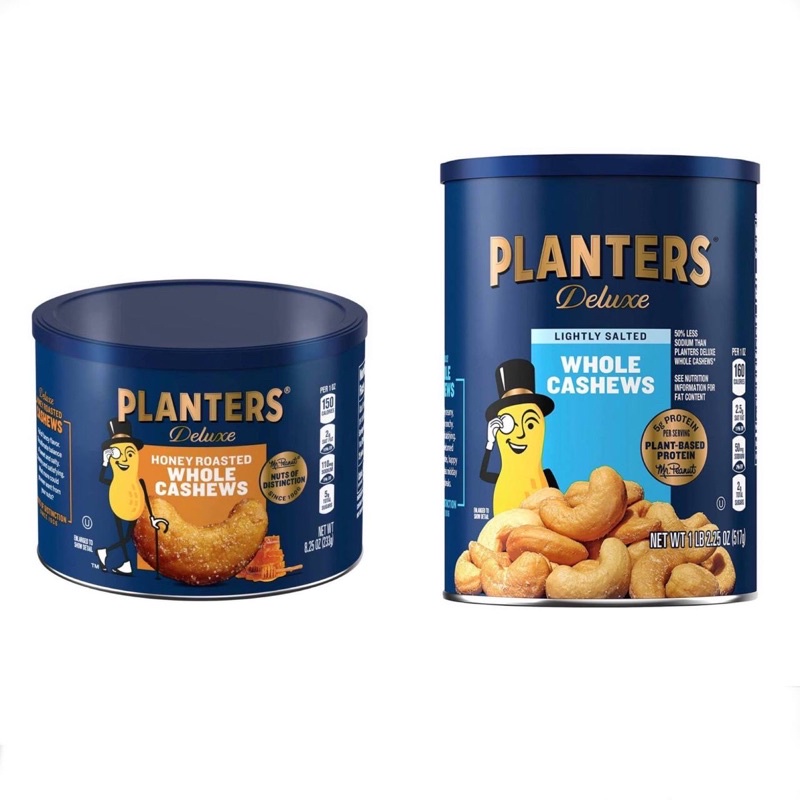 Planters Honey Roasted Whole Cashews (8.25oz) & Deluxe Lightly Salted