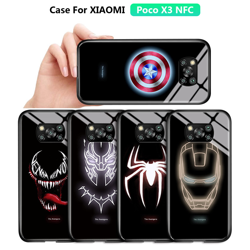 Luminous Glass Case Xiaomi Poco X3 Nfc X3 Pro Poco M3 F2 Pro 10t Pro 