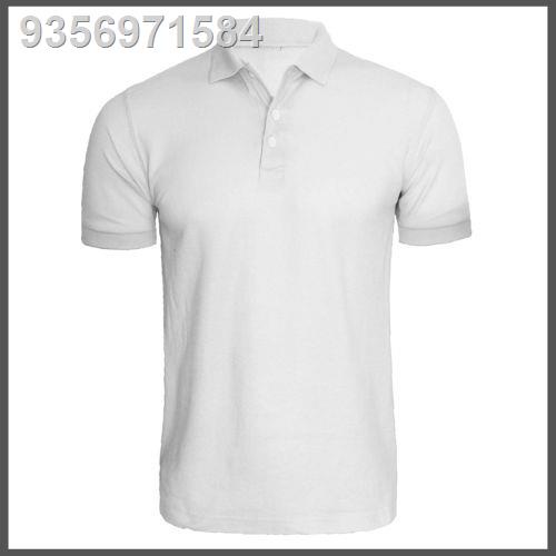 Tshirtsoftex White Polo Shirt And Round Neck Tshirt Plain Unisex Polo