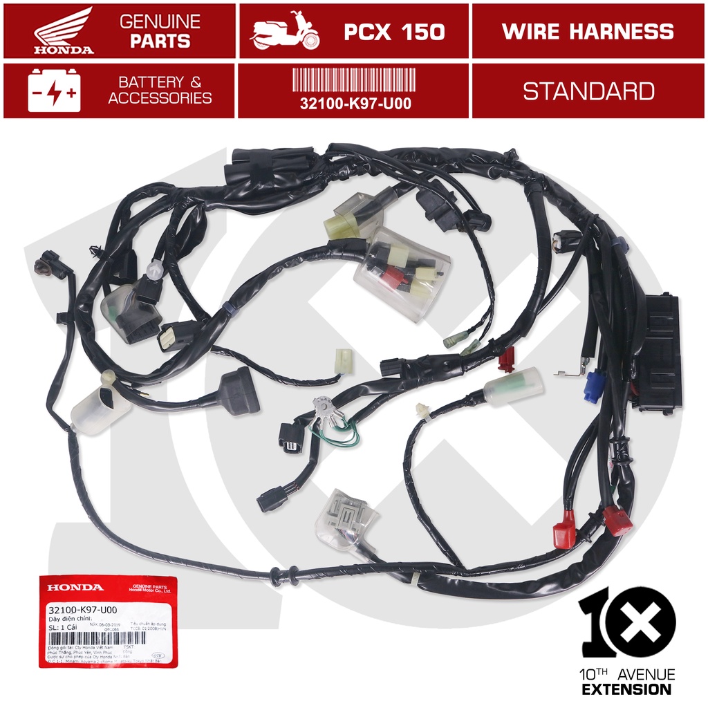 10thX Honda Genuine Wire Harness Part No.32100-K97-U00 for PCX 150