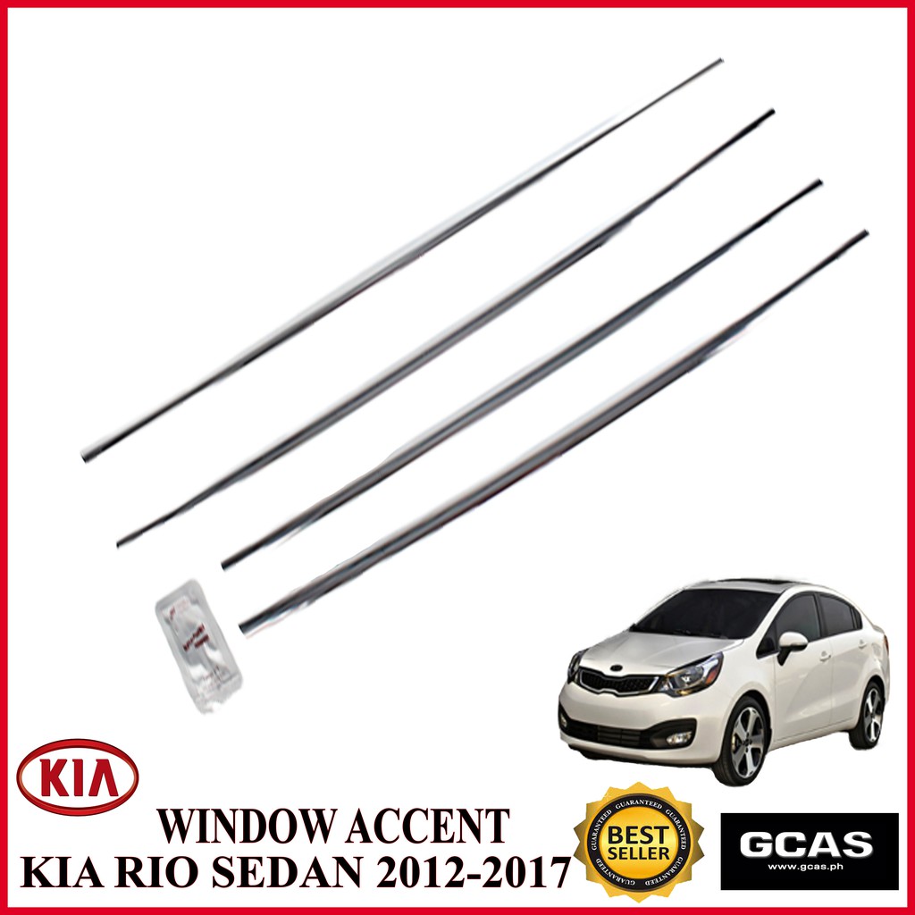2012 2013 2014 2015 2016 2017 Kia Rio Sedan Window Accent Molding ...
