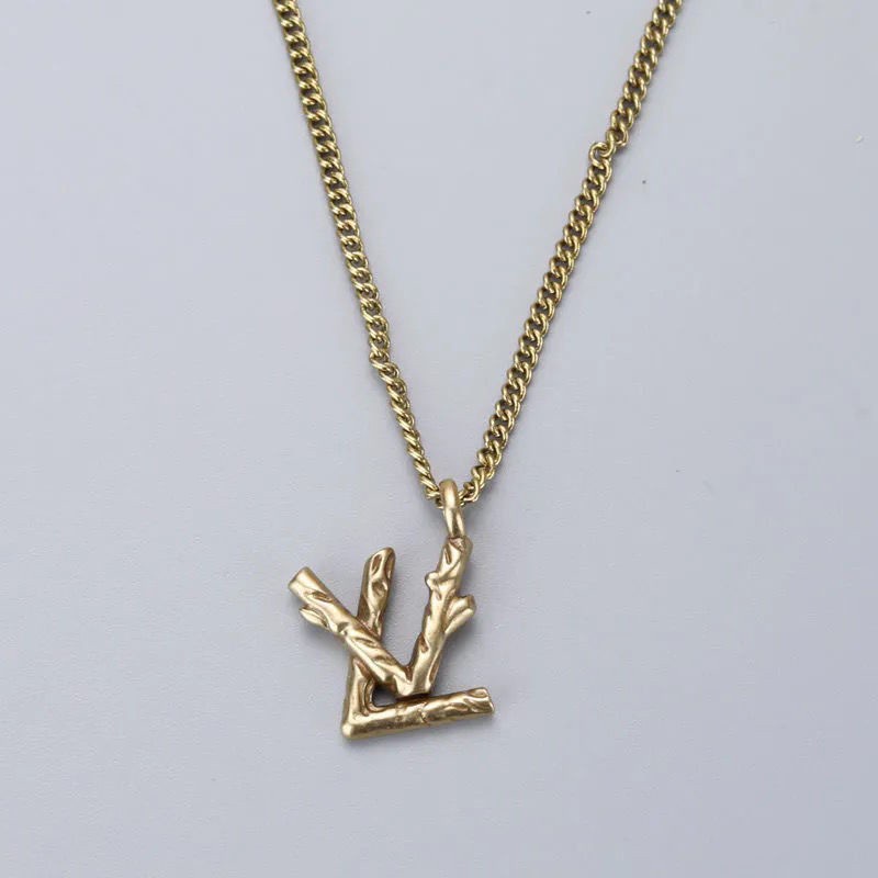 K139 LV L's New Branch Pendant Necklace European And American Elegant