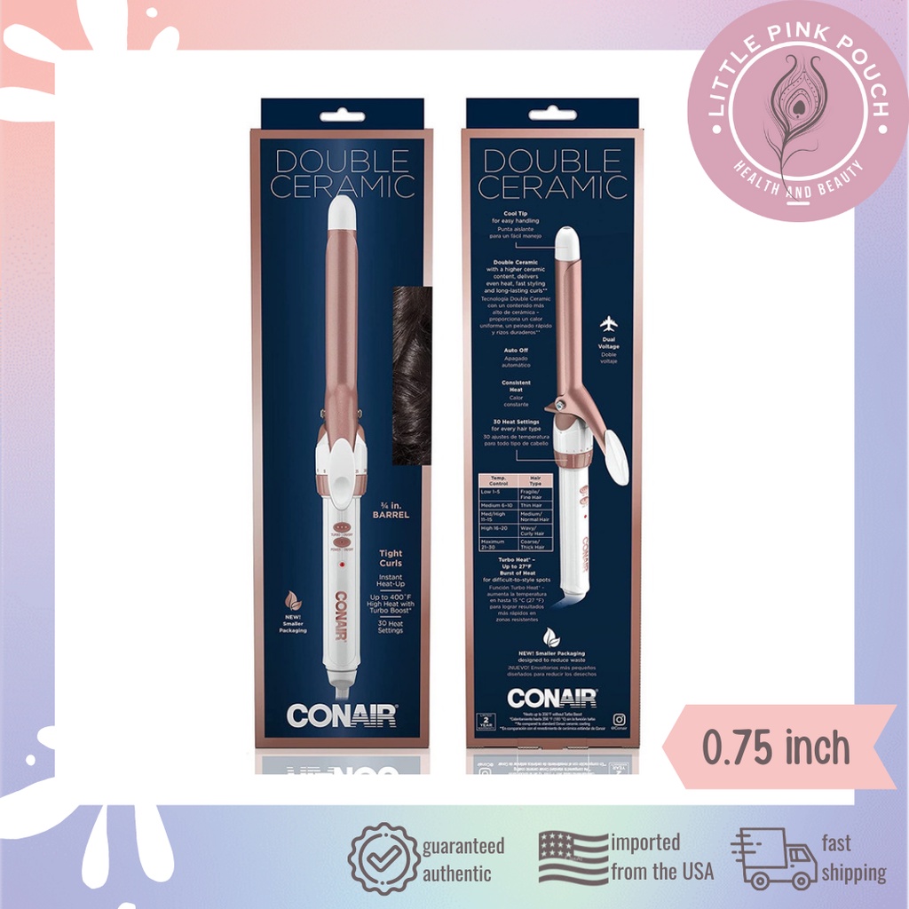 Conair double ceramic curling iron 1 inch best sale