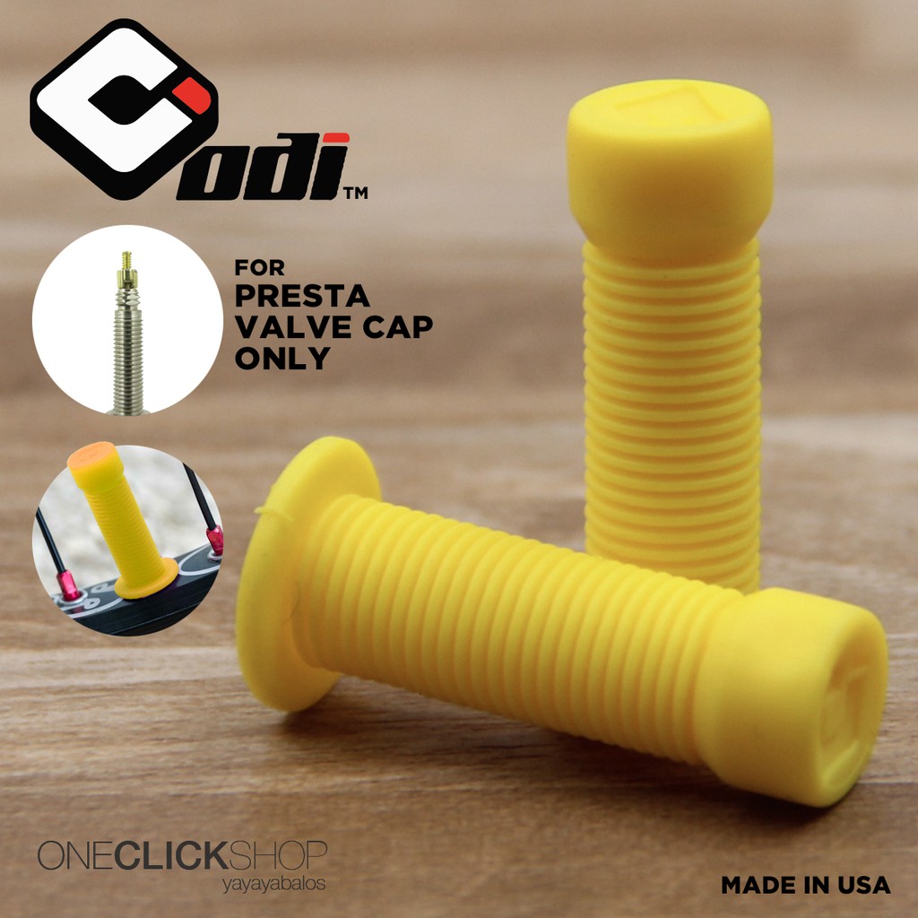 Yellow presta deals valve caps