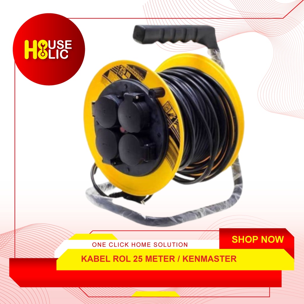 25 Meter Roll Cable 4 Holes 25m Roll Cable Kenmaster Roll Box Cable ...