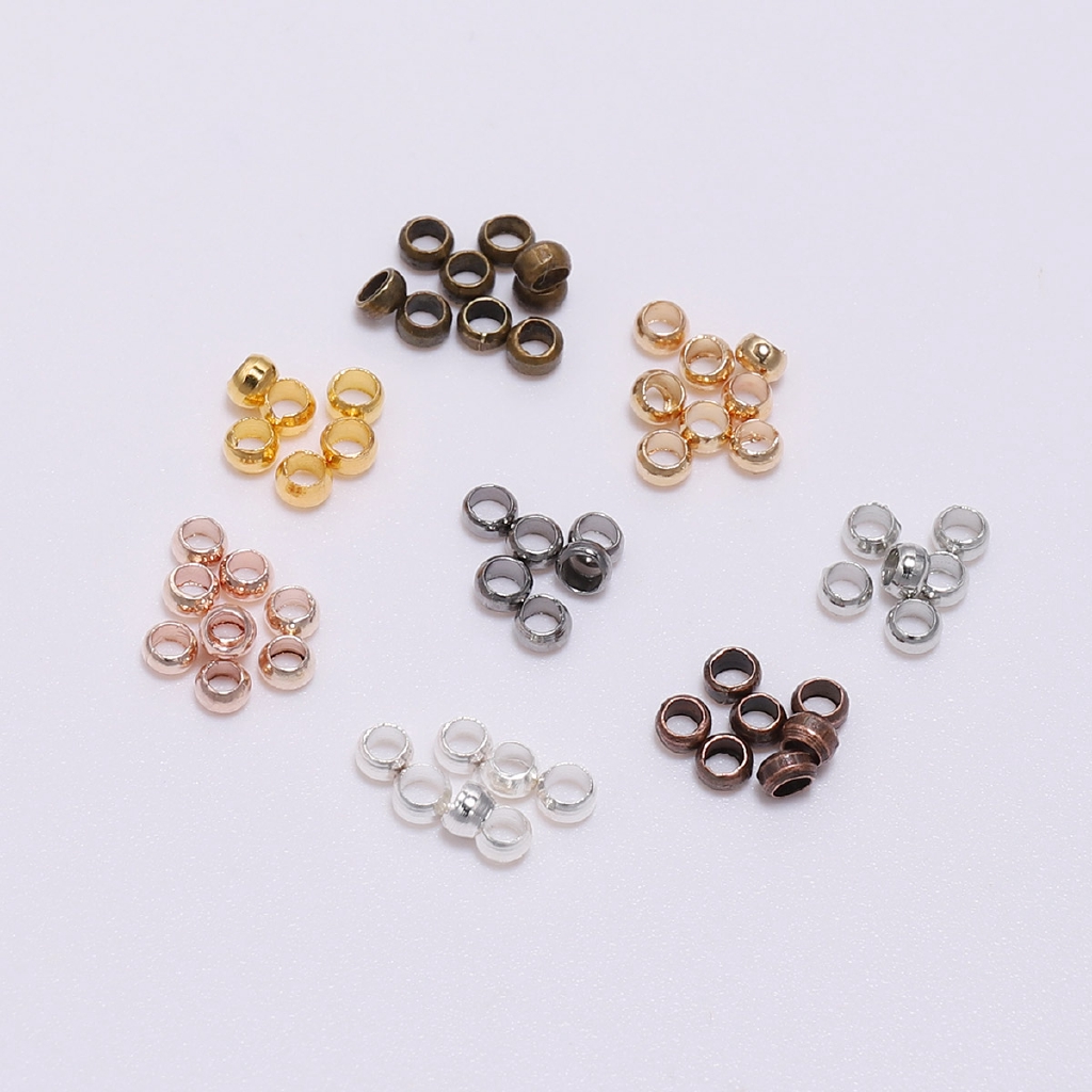 St.kunkka 100Pcs Stopper Spacer Beads Crimp End Beads Positioning Bead ...